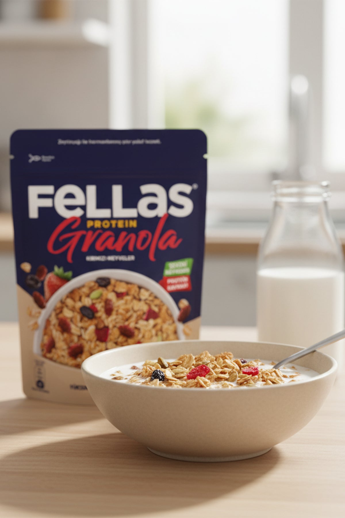 Fellas Protein Granola - Kırmızı Meyveler 270g 3'lü Paket | Fellas