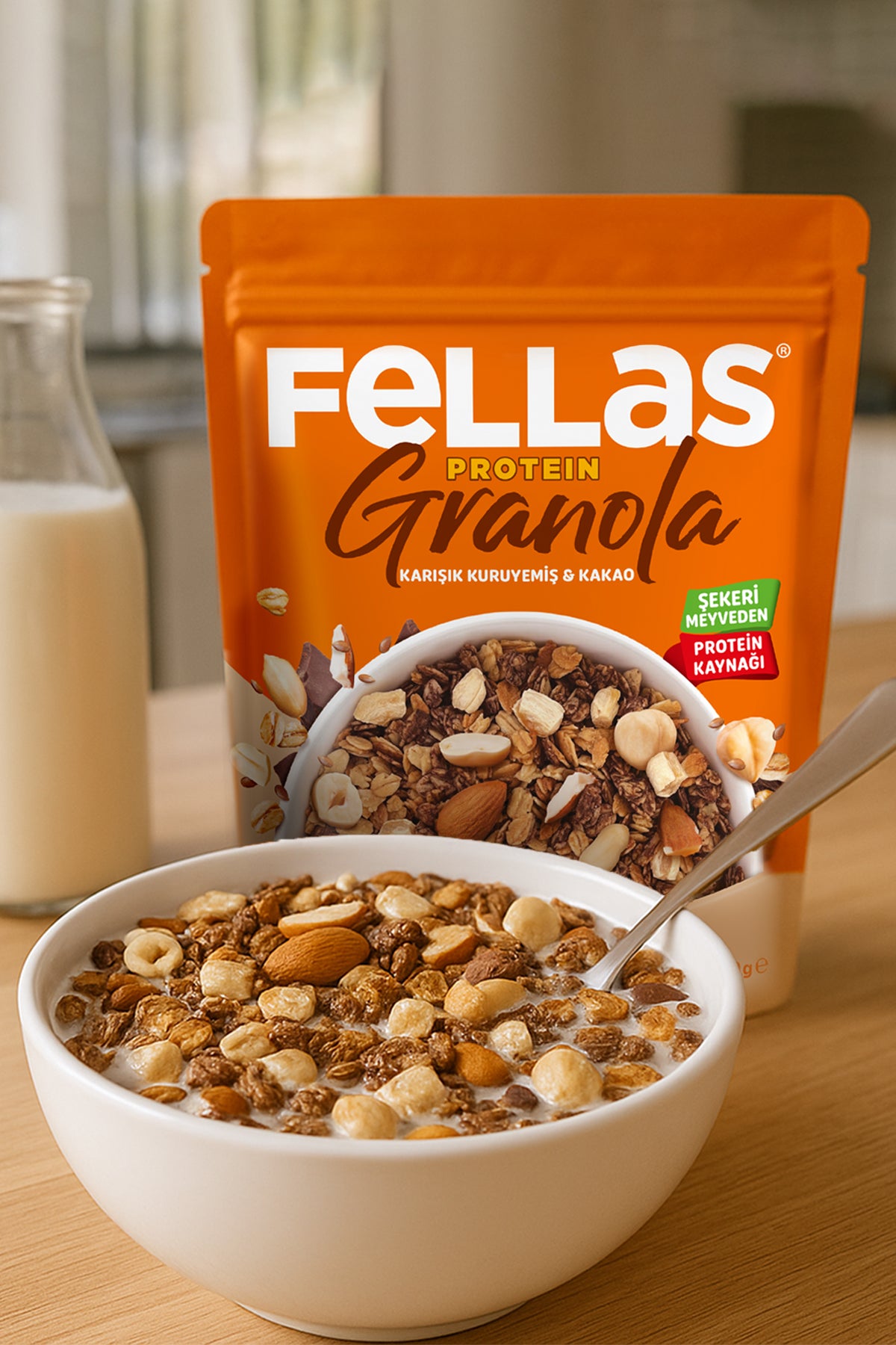 Fellas Protein Granola - Karışık Kuruyemiş & Kakao 270g - 3'lü