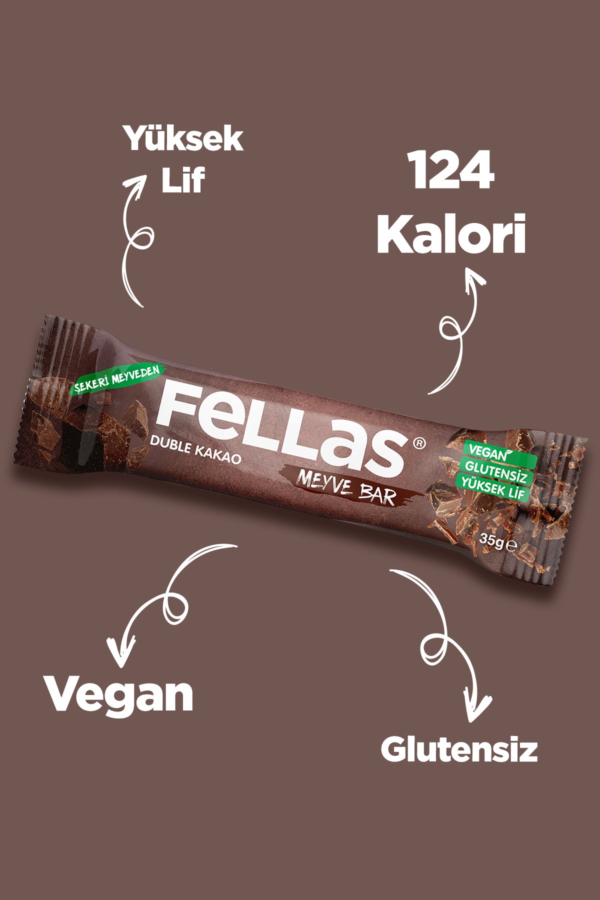 Meyve Bar - Duble Kakaolu (35 g) x 12 Adet