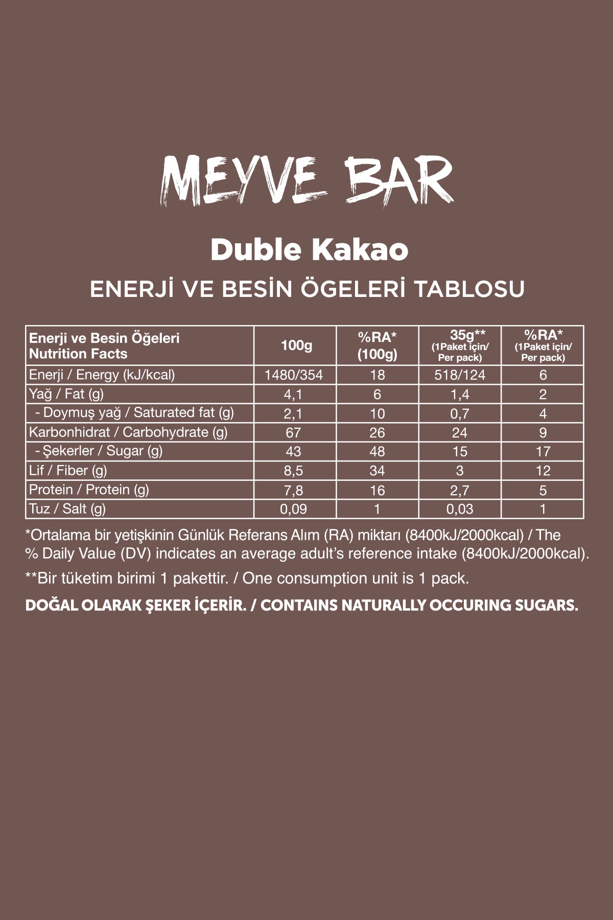 Meyve Bar (35 g) Karma Kutu - 12 Adet (4 Çeşit)