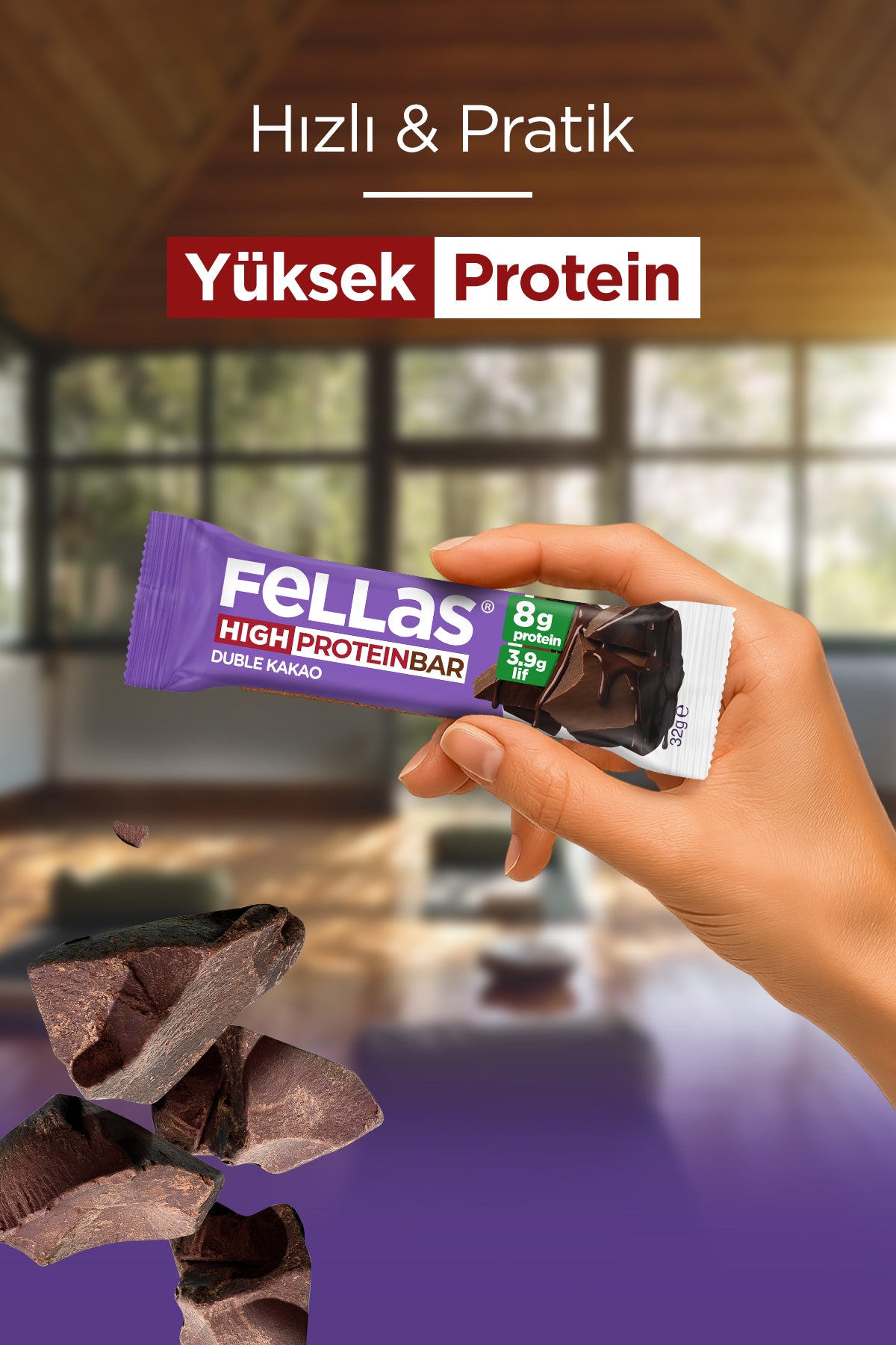 Protein Bar - Duble Kakaolu (32 g) x 12 Adet