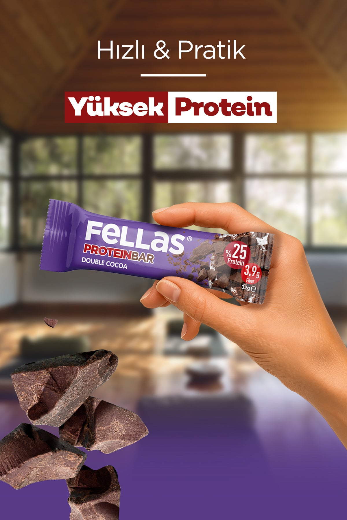 Protein Bar - Duble Kakaolu (32 g) x 12 Adet