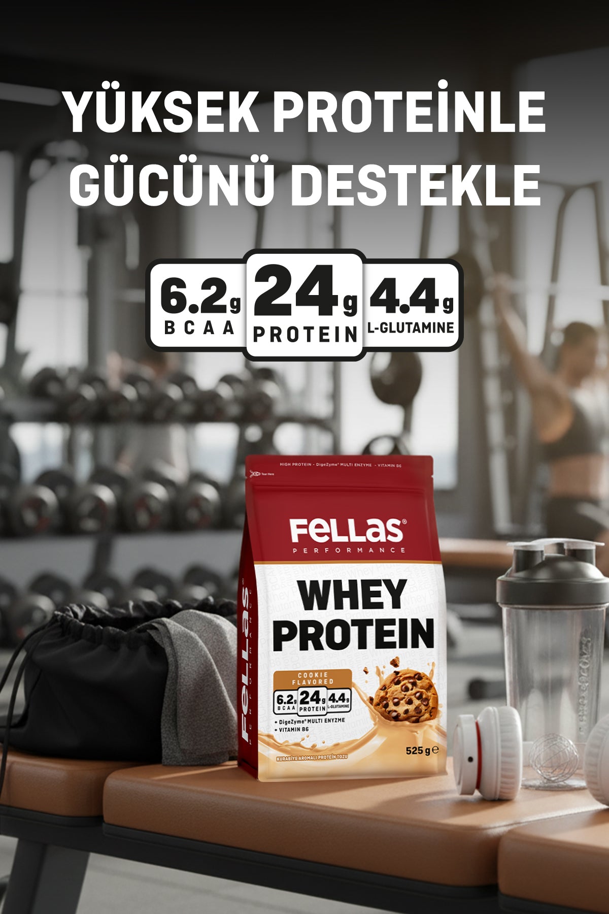 Whey Protein Tozu Kurabiye Aromalı (525 g)