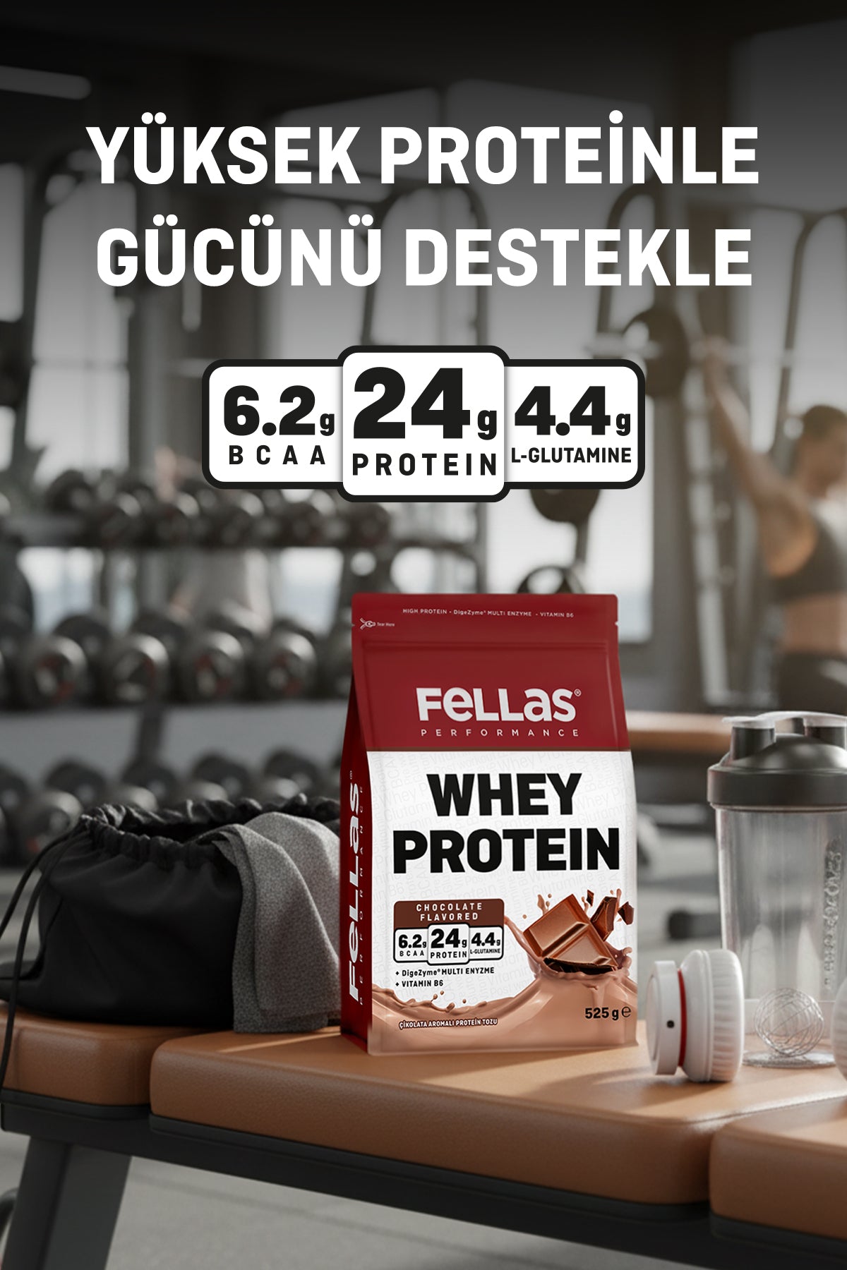 Whey Protein Tozu Çikolata Aromalı (525 g) x 2 + Whey Protein Tozu Kurabiye Aromalı (525 g) x 2