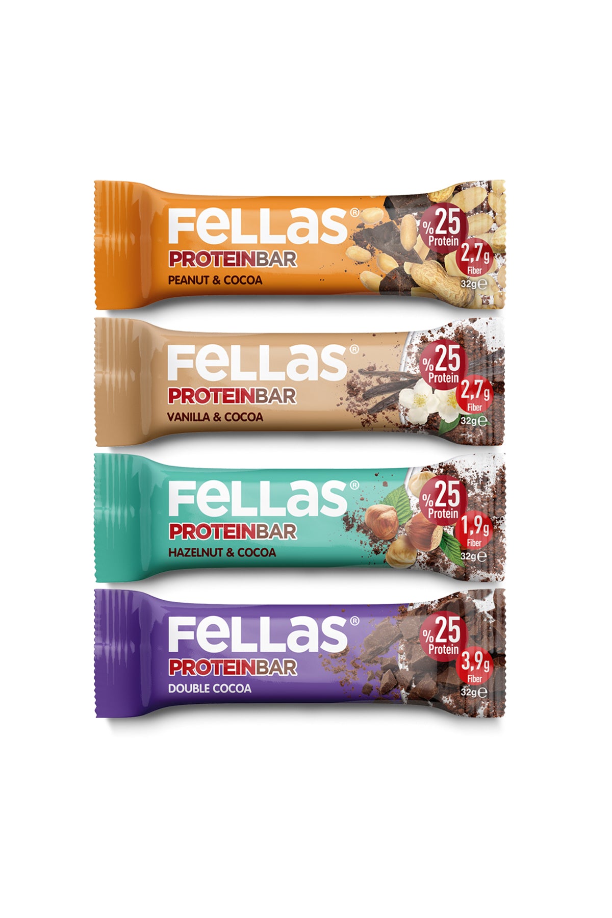 Protein Bar (32 g) Karma Kutu - 12 Adet (4 Çeşit)