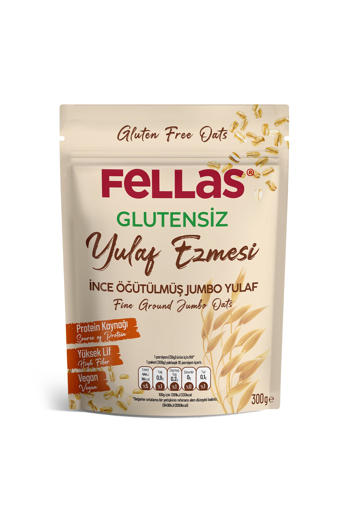 FELLAS GLUTENSİZ YULAF EZMESİ 300G