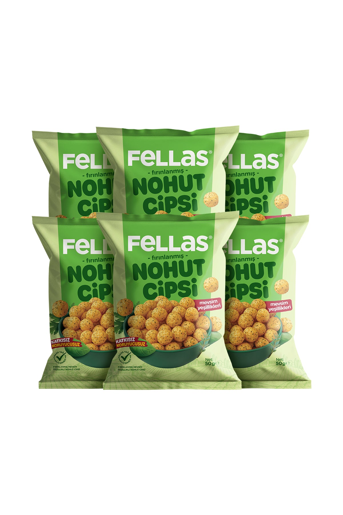 Nohut Cipsi - Mevsim Yeşillikleri (50 g) x 6 Adet
