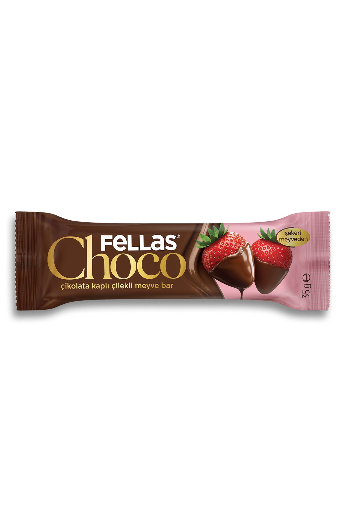 Choco - Çikolata Kaplı Çilekli Meyve Bar (35 g) x 12 Adet