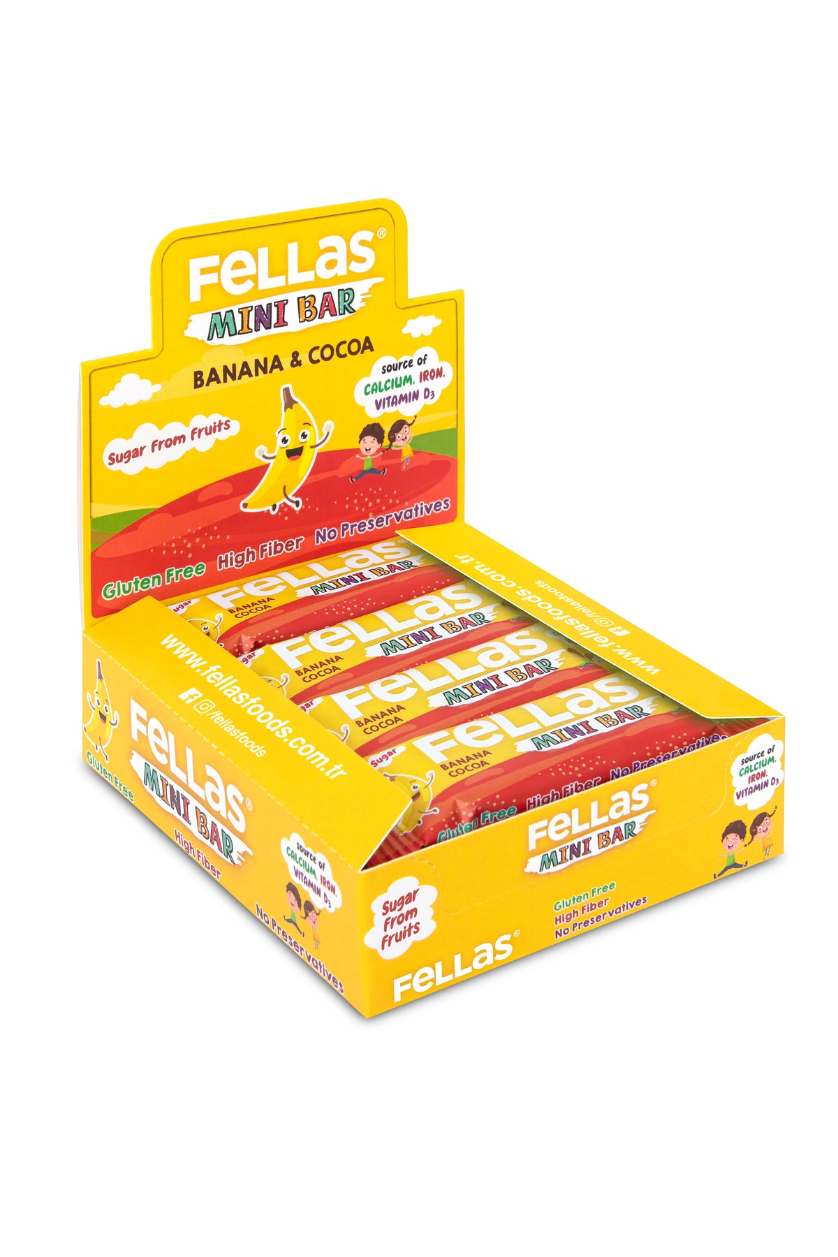 Mini Meyve Bar - Muzlu ve Kakaolu (28 g) x 12 Adet