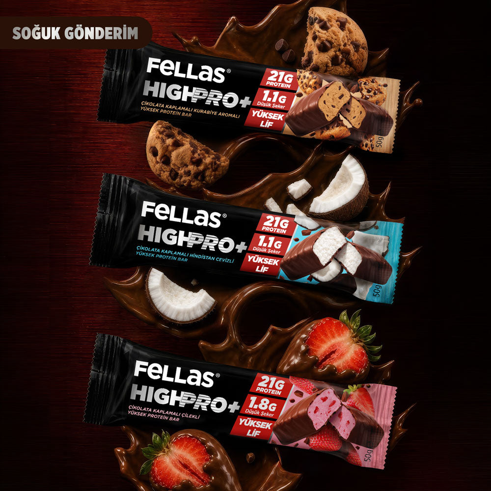 Çikolata Kaplı HighPro+ Protein Bar (50 g) Deneme Paketi 3'lü