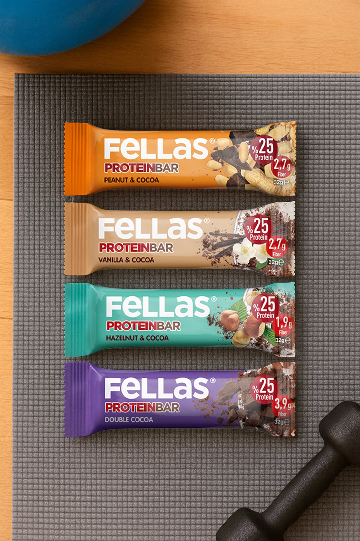Protein Bar (32 g) Karma Kutu - 12 Adet (4 Çeşit)