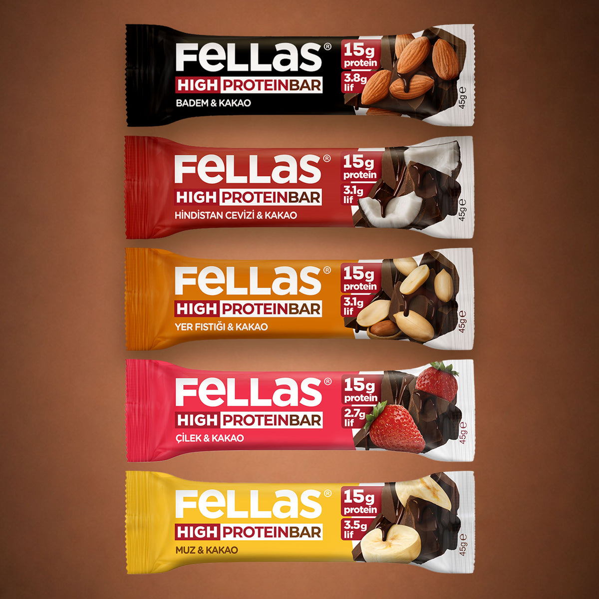 Yüksek Protein Bar 5'li Deneme Paketi