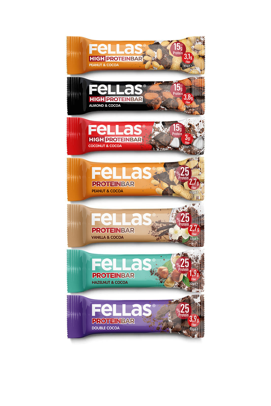 Protein Bar Süper Karma Kutu - 24 Adet (Yüksek Protein Bar (45 g) x 12 + Protein Bar (32 g) x 12)