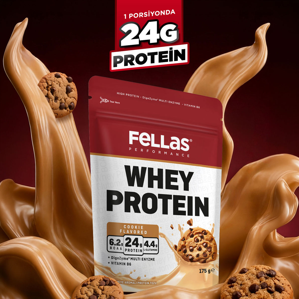 Whey Protein Tozu 24 g Protein 5 Servis Kurabiye Aromalı (175 g)