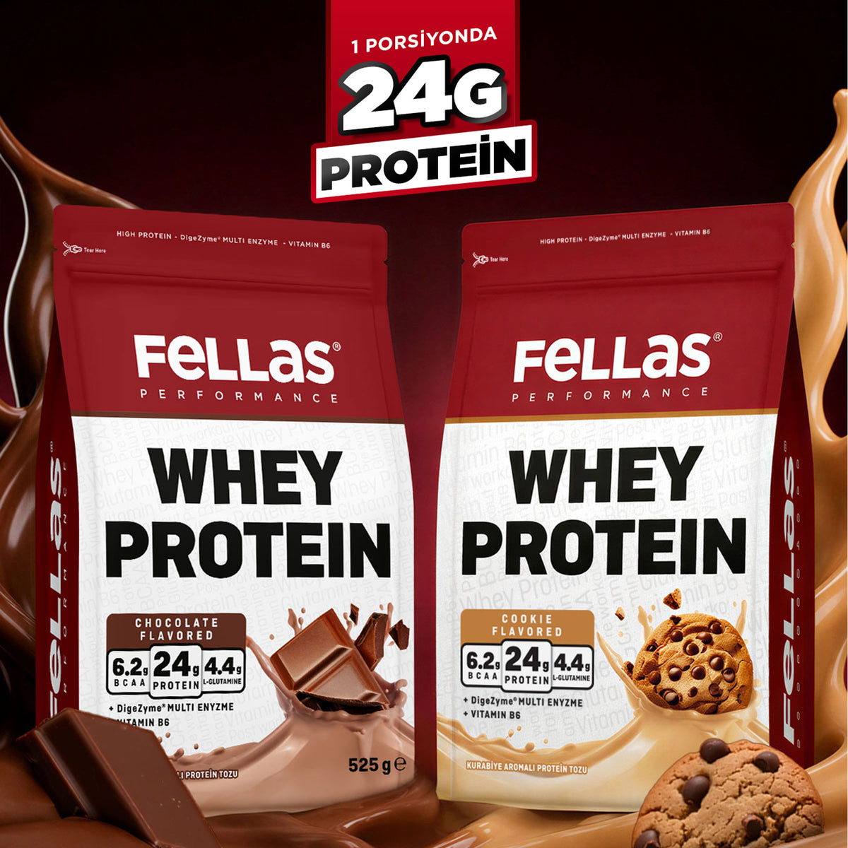 Whey Protein Tozu 24 g Protein 30 Servis 2'li Deneme Paketi (525g x 2)
