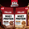 Whey Protein Tozu 24 g Protein 60 Servis Çikolata Aromalı (525 g) x 2 + Kurabiye Aromalı (525 g) x 2
