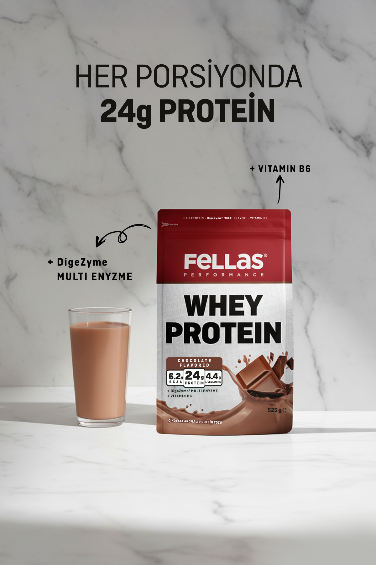 Whey Protein Tozu Çikolata Aromalı (525 g) x 2 + Whey Protein Tozu Kurabiye Aromalı (525 g) x 2
