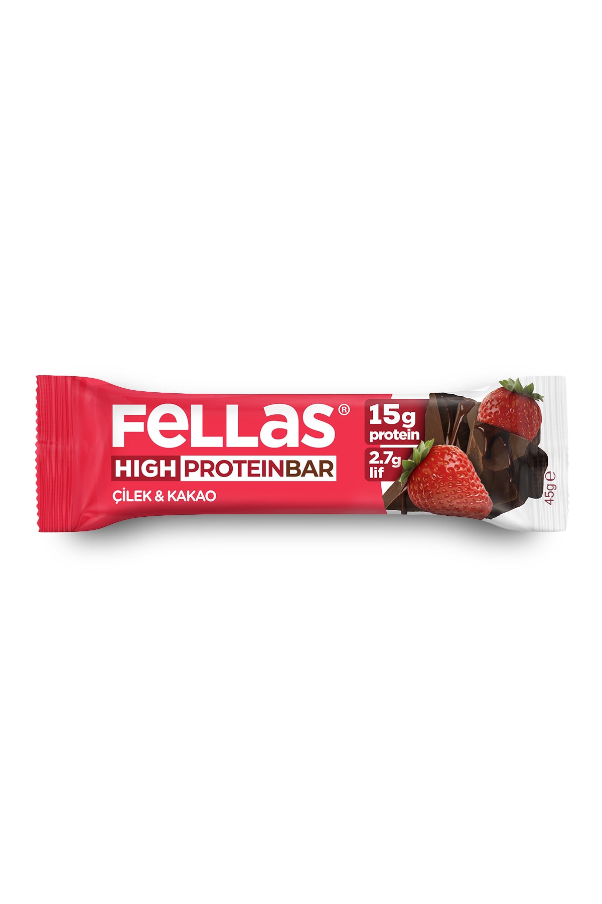 Yüksek Protein Bar - Çilekli (45 g) x 12 Adet