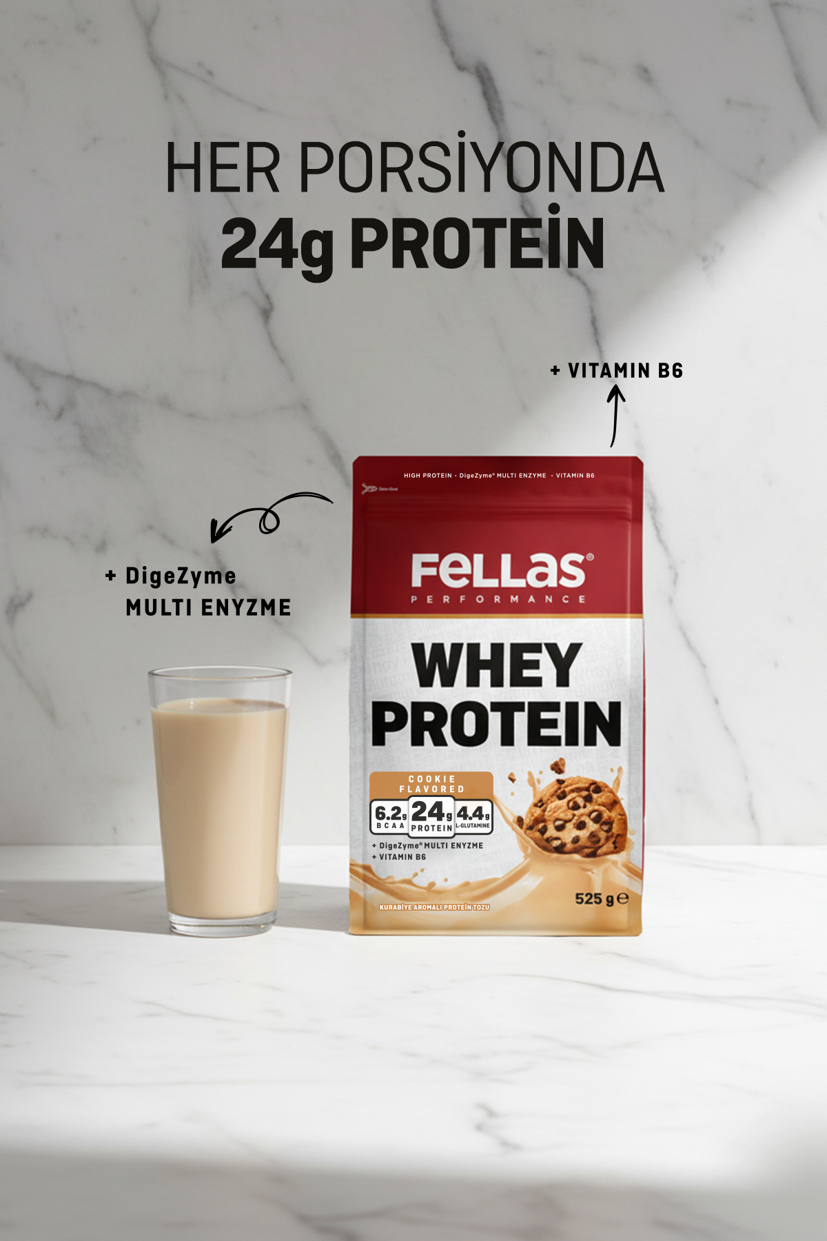 Whey Protein Tozu Kurabiye Aromalı (525 g)