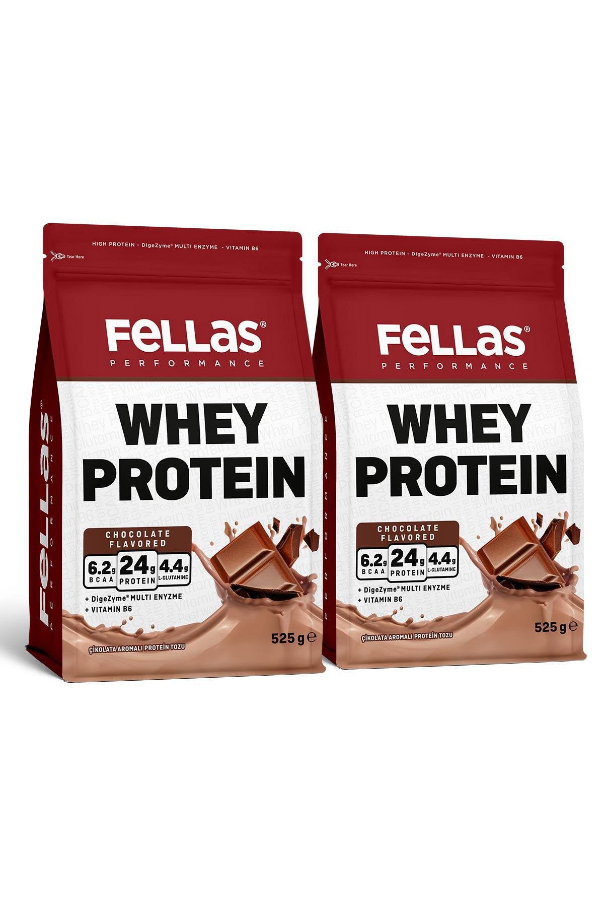 Whey Protein Tozu Çikolata Aromalı (525 g) x 2 Adet
