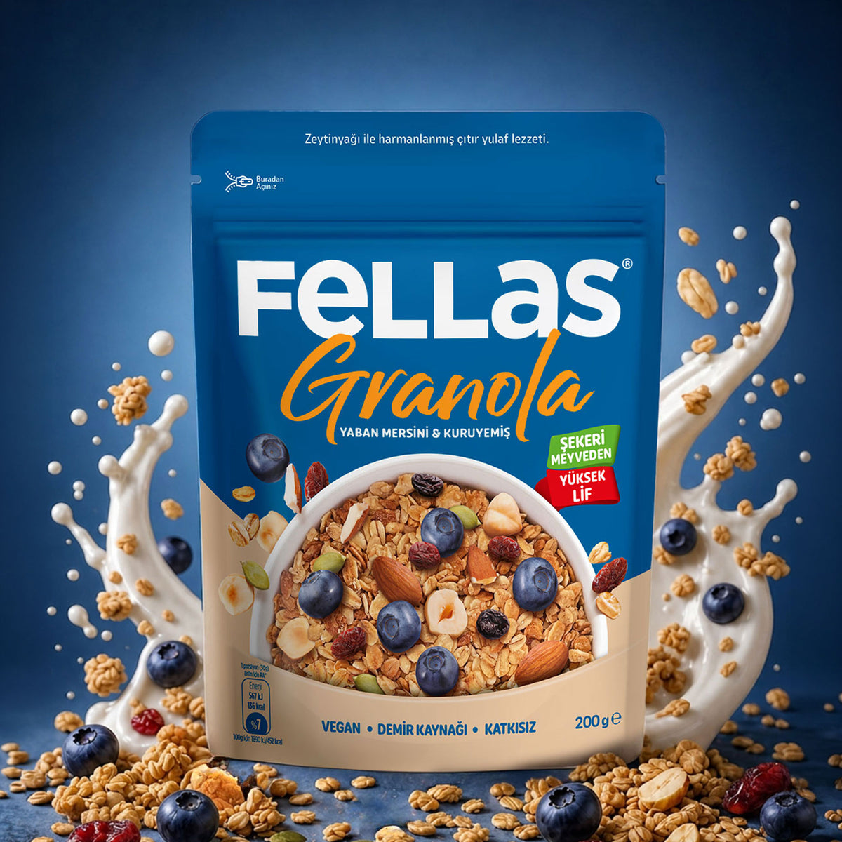 Granola - Yaban Mersini & Kuruyemiş (200 g)