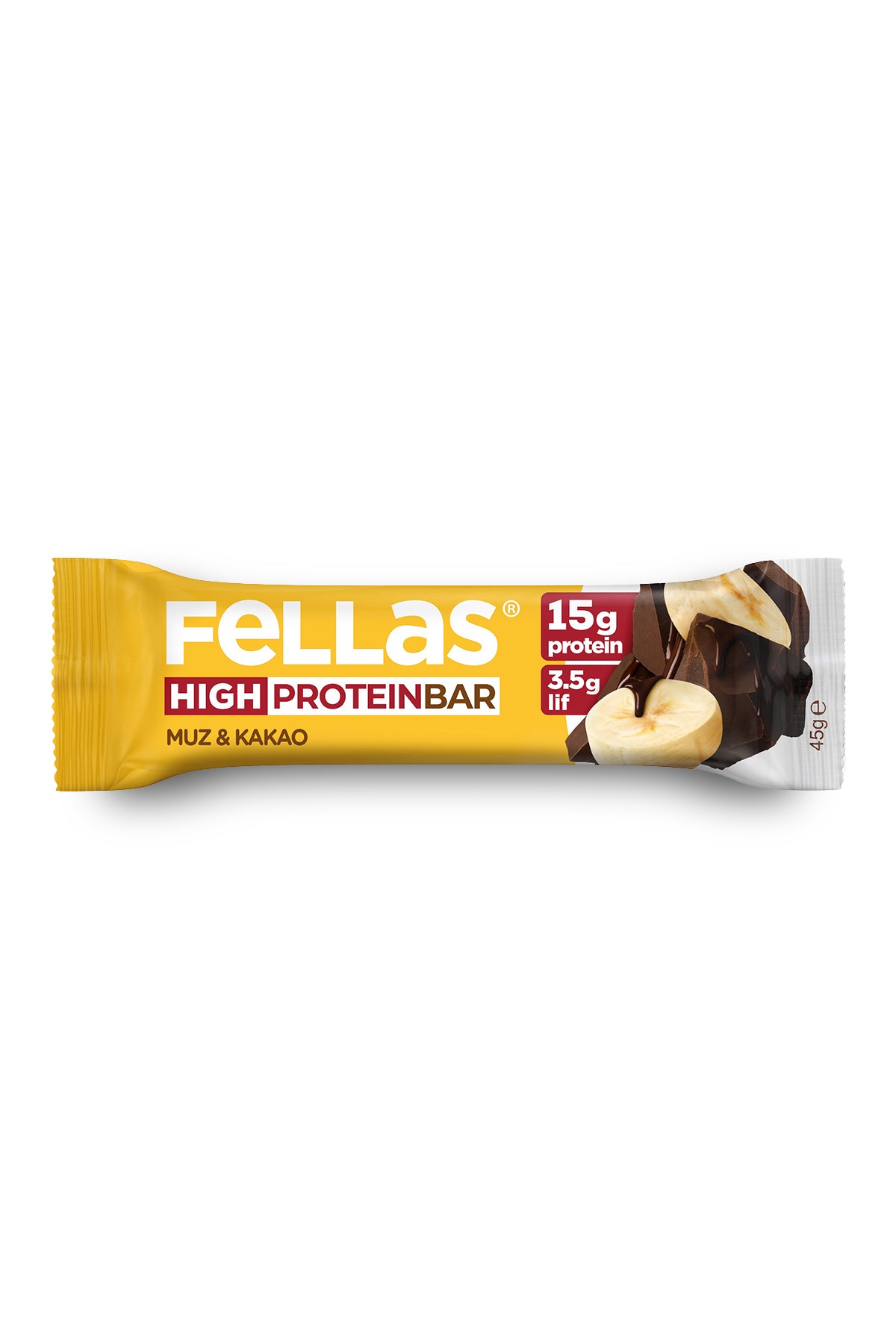 Yüksek Protein Bar - Muzlu (45 g) x 12 Adet
