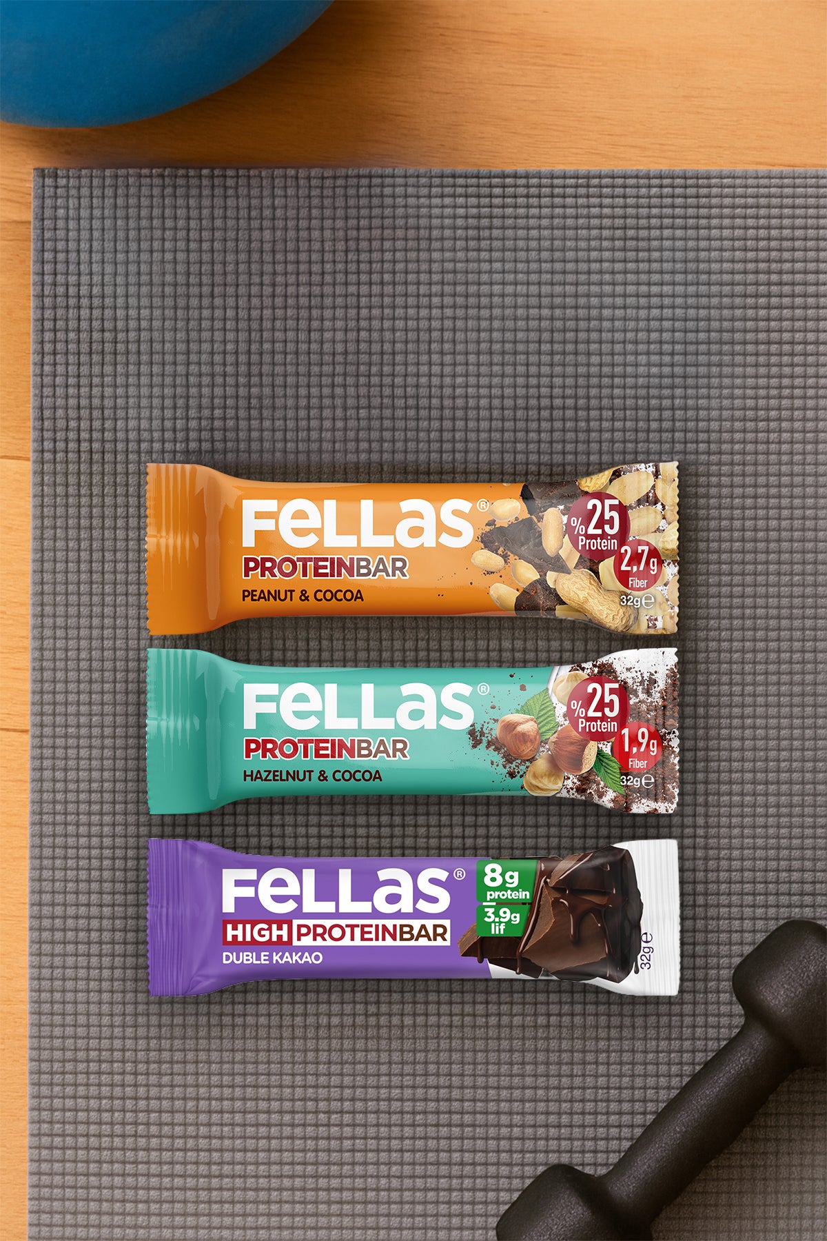 Protein Bar (32 g) Karma Kutu - 12 Adet (3 Çeşit)