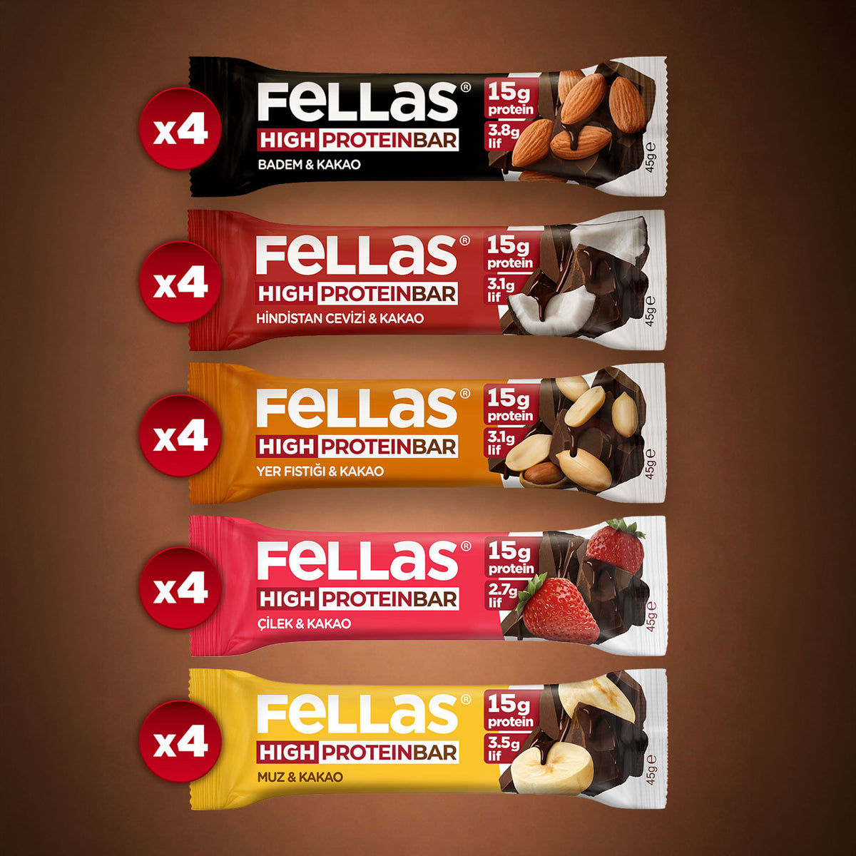Yüksek Protein Bar Süper Karma Kutu - 20 Adet